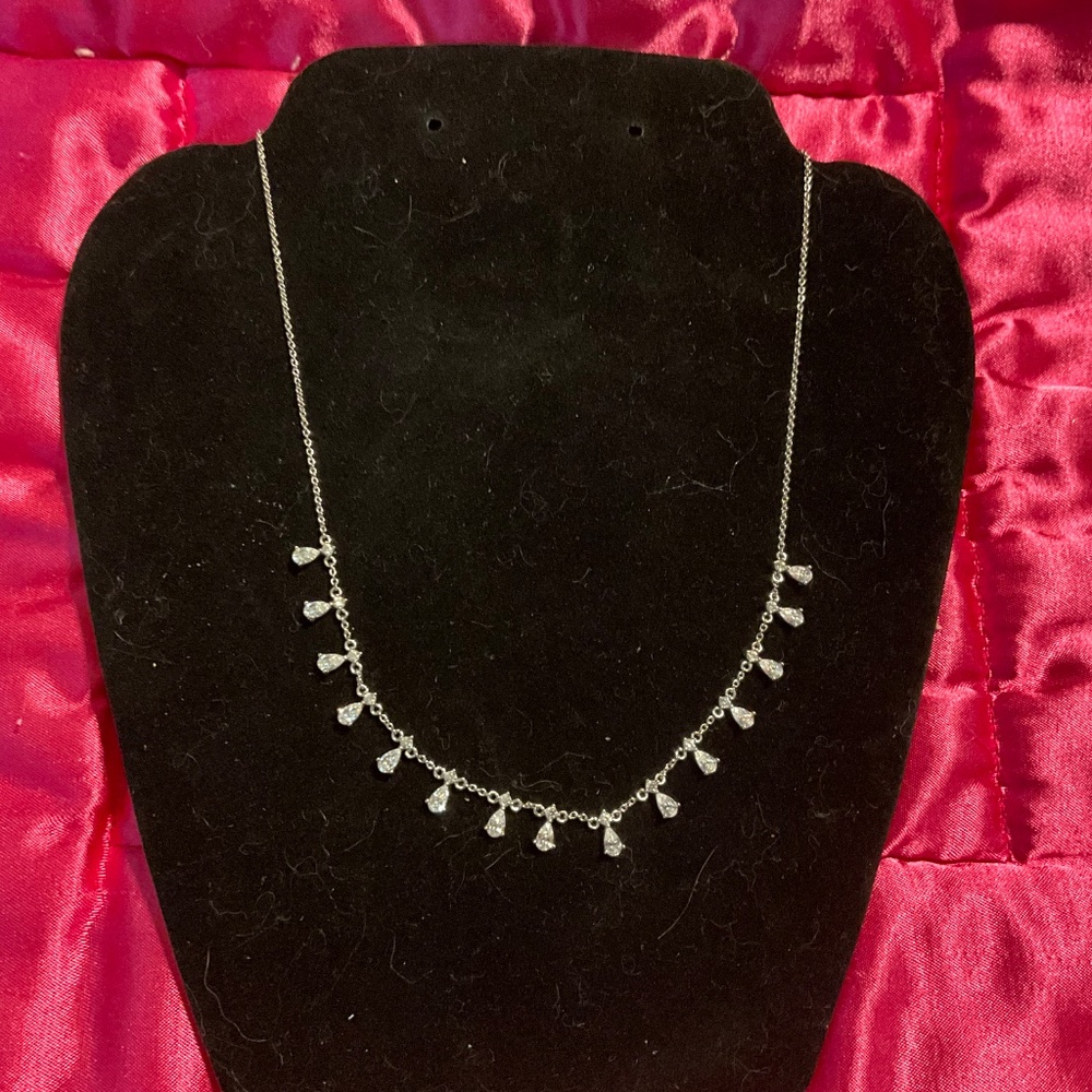 Touchstone Swarovski CZ “Best Dressed” Necklace 3.32ct Bridal Formal Luxury